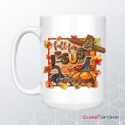 Fall For Jesus Pumpkins Cross Coffee Mug