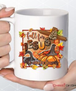 Fall For Jesus Pumpkins Cross Coffee Mug