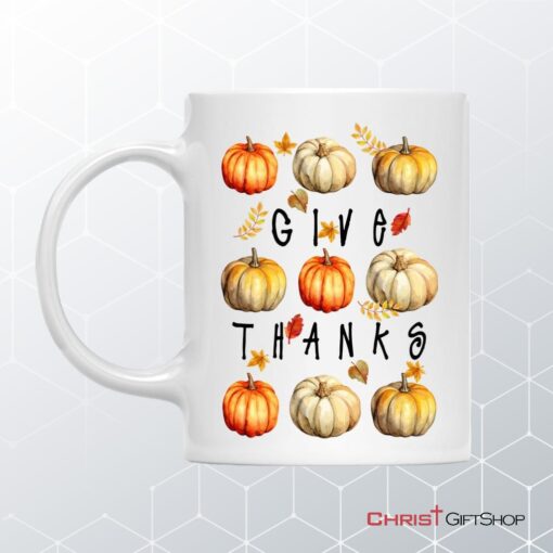 Fall Pumpkin Give Thanks Coffee Mug