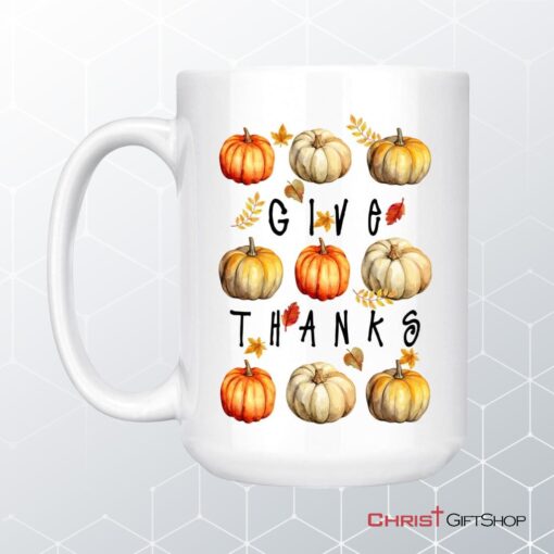 Fall Pumpkin Give Thanks Coffee Mug