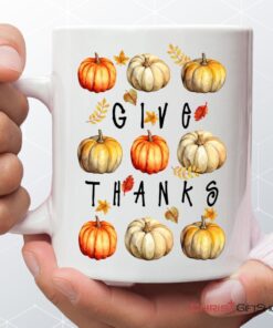 Fall Pumpkin Give Thanks Coffee Mug