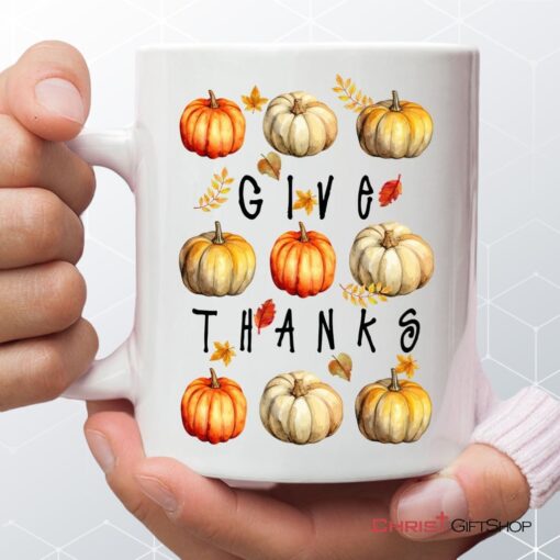 Fall Pumpkin Give Thanks Coffee Mug