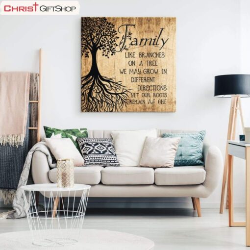 Family Like Branches On A Tree Wall Art Poster, Canvas Print - Christian Wall Decor