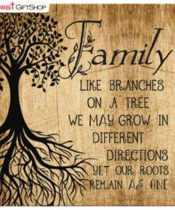 Family Like Branches On A Tree Wall Art Poster, Canvas Print - Christian Wall Decor