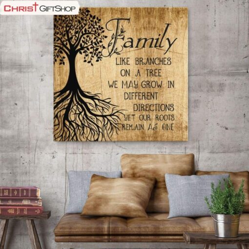 Family Like Branches On A Tree Wall Art Poster, Canvas Print - Christian Wall Decor