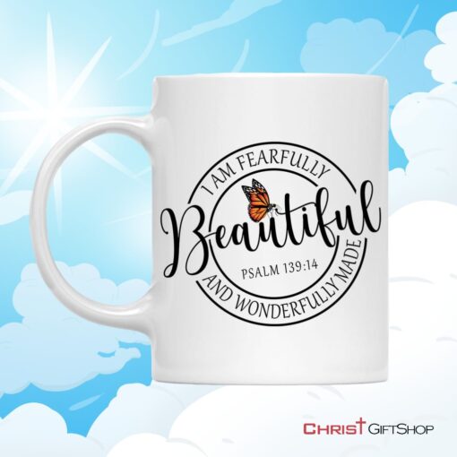 Fearfully And Wonderfully Made, Butterfly Ceramic Mugs