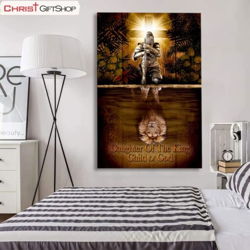 Female Warrior, Daughter Of A King Child Of God Wall Art Canvas