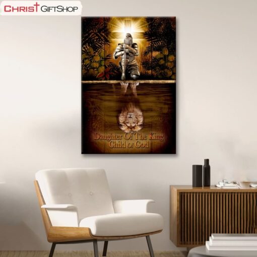 Female Warrior, Daughter Of A King Child Of God Wall Art Canvas