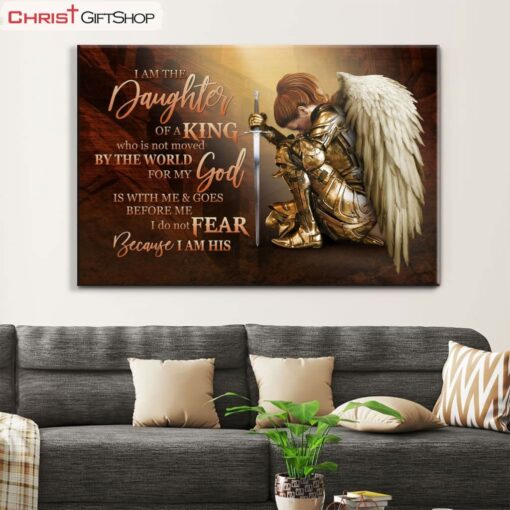 Female Warrior I Am The Daughter Of A King Canvas Wall Art