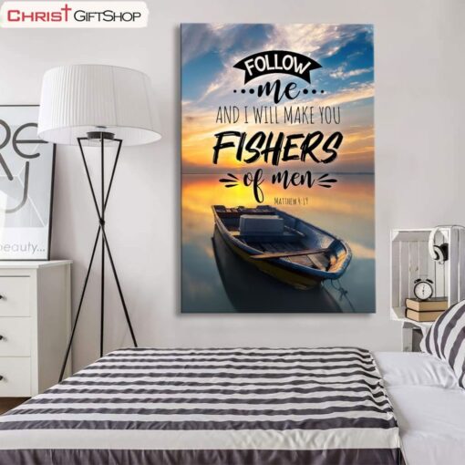 Follow Me And I Will Make You Fishers Of Men Wall Art Poster, Canvas Print