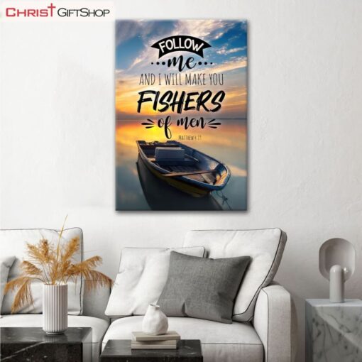 Follow Me And I Will Make You Fishers Of Men Wall Art Poster, Canvas Print