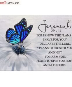 For I Know The Plans I Have For You Jeremiah 2911 Butterfly Wall Art Canvas