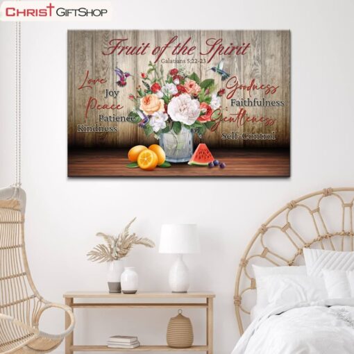 Fruit Of The Spirit Galatians 522-23 Christian Wall Art Canvas