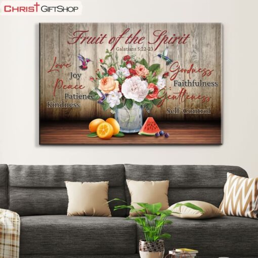 Fruit Of The Spirit Galatians 522-23 Christian Wall Art Canvas