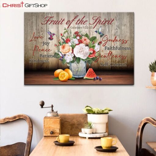 Fruit Of The Spirit Galatians 522-23 Christian Wall Art Canvas