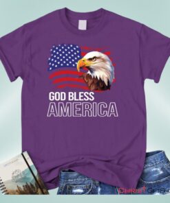 God Bless America, Bald Eagle Flag Unisex Shirt, Hoodie