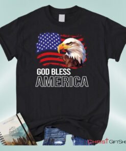 God Bless America, Bald Eagle Flag Unisex Shirt, Hoodie