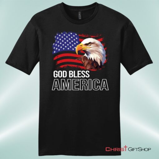 God Bless America, Bald Eagle Flag, Unisex Shirt, Hoodie