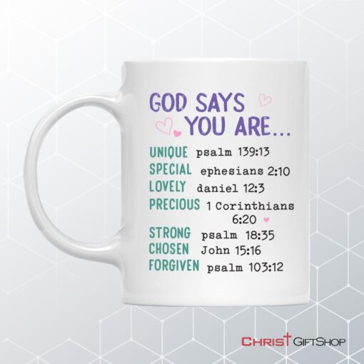 God Says You Are Personalized Photo Coffee Mug