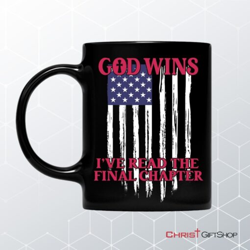 God Wins American Flag Coffee Mug