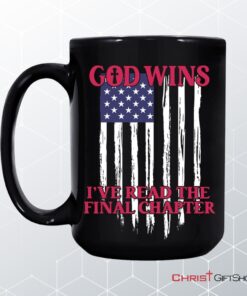 God Wins American Flag Coffee Mug