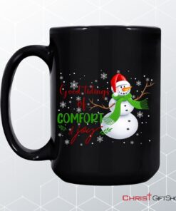 Good Tidings Of Comfort And Joy Snowman Christmas Coffee Mug