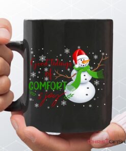 Good Tidings Of Comfort And Joy Snowman Christmas Coffee Mug