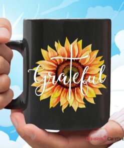 Grateful, Sunflower Christian Coffee Mug