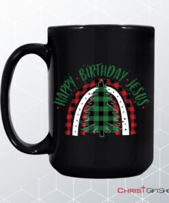 Happy Birthday Jesus Christmas Tree Coffee Mug