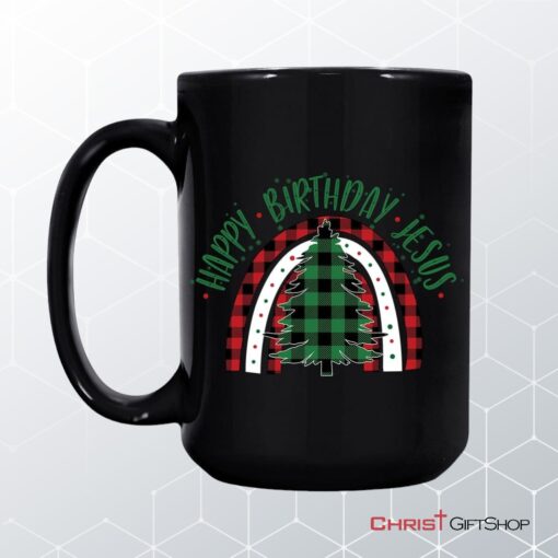 Happy Birthday Jesus Christmas Tree Coffee Mug