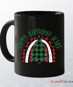 Happy Birthday Jesus Christmas Tree Coffee Mug