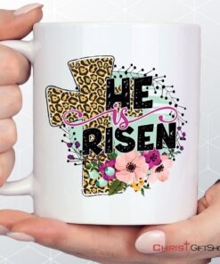 He Is Risen, Leopard Cross, Coffee Mug