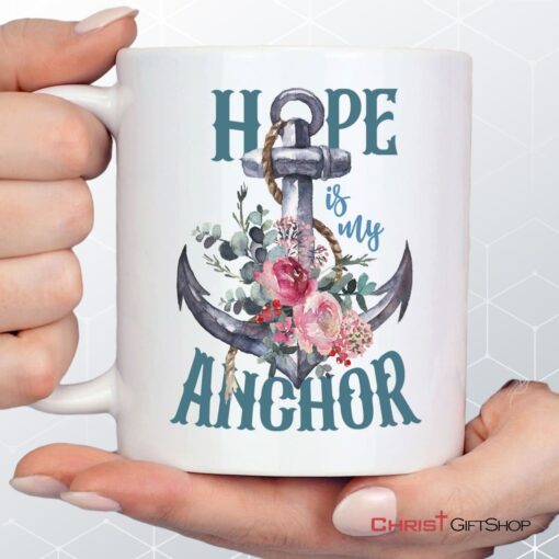 Hope Is My Anchor Flower Coffee Mug