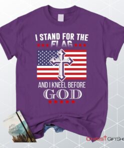 I Stand For The Flag And I Kneel Before God, American Flag Unisex Shirt, Hoodie