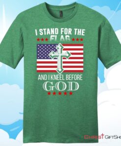 I Stand For The Flag And I Kneel Before God, American Flag, Mens T Shirt