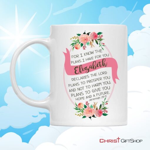 Jeremiah 2911 Personalized Name Coffee Mug Bible Verse Mugs