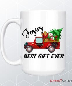 Jesus Best Gift Ever Red Truck Christmas Coffee Ceramic Mug