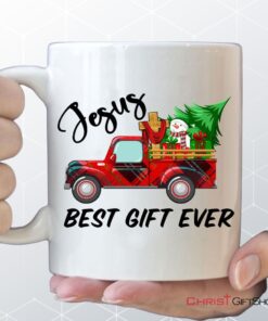 Jesus Best Gift Ever Red Truck Christmas Coffee Ceramic Mug