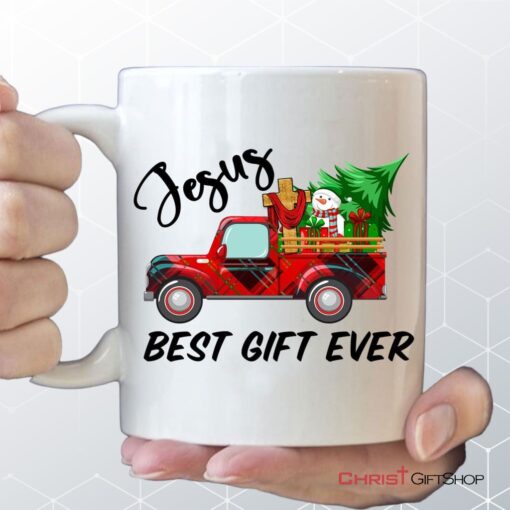 Jesus Best Gift Ever Red Truck Christmas Coffee Ceramic Mug