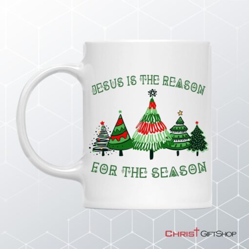 Jesus Is The Reason For The Season Christmas Tree Coffee Mug