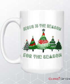 Jesus Is The Reason For The Season Christmas Tree Coffee Mug