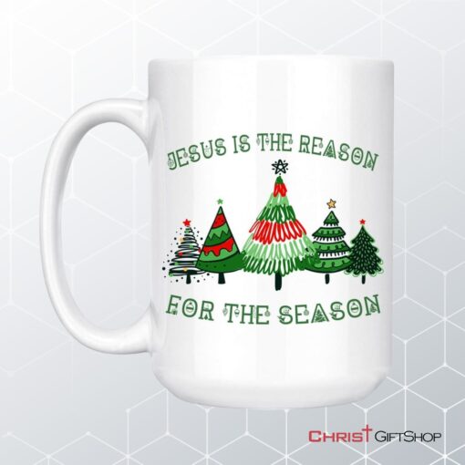 Jesus Is The Reason For The Season Christmas Tree Coffee Mug