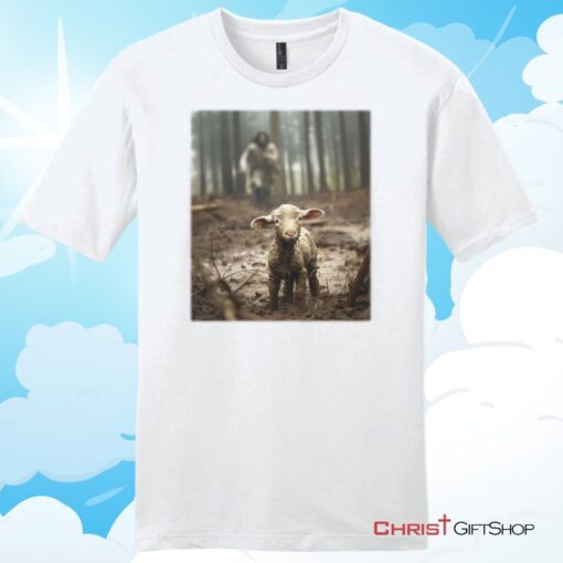 Jesus Running After a Lost Lamb, Jesus Lamb of GodUnisex T Shirt, Hoodie, Sweatshirt