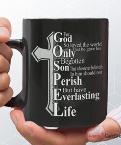 John 316 For God So Loved The World, Bible Verse, Christian Coffee Mug