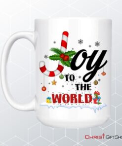 Joy To The World Buffalo Plaid Christmas Coffee Ceramic Mug