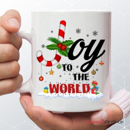 Joy To The World Buffalo Plaid Christmas Coffee Ceramic Mug