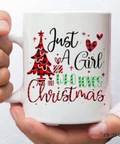 Just A Girl Who Loves Christmas Christian Coffee Mug