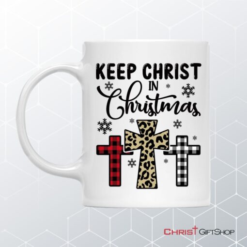 Keep Christ In Christmas Three Crosses Coffee Mug