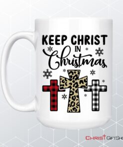 Keep Christ In Christmas Three Crosses Coffee Mug