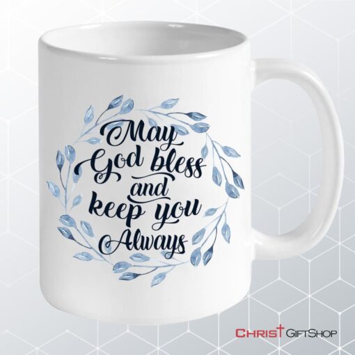 May God Bless And Keep You Always, Personalized Custom Photo Mug